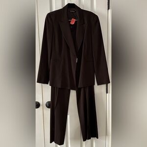 Elie Tahari Burgundy Pinstripe Two-Piece Suit Jacket & Pants Size 8